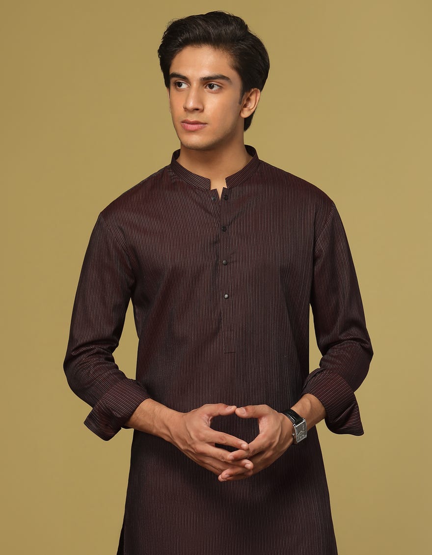 PURPLE COTTON KURTA | JTK-S-38528