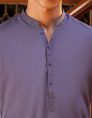 DULL PURPLE BLENDED KURTA PAJAMA | JTKP-S-38534