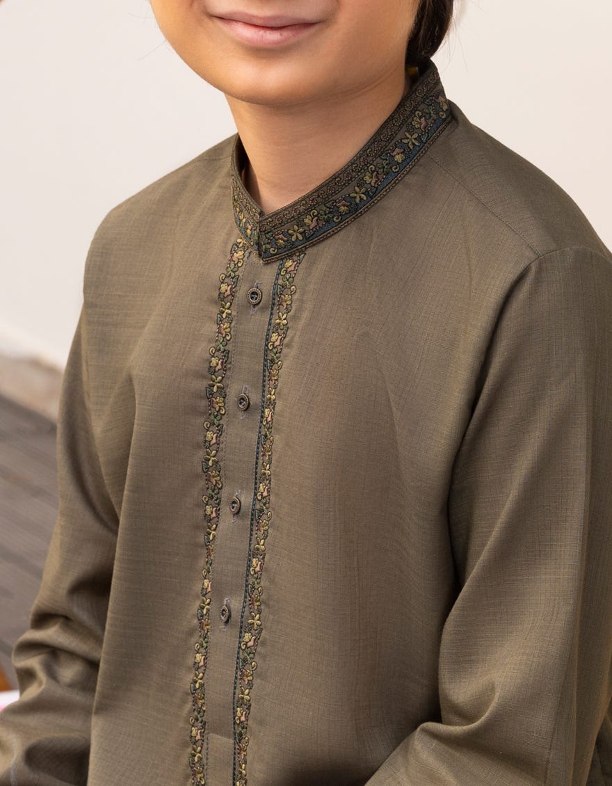 DARK GREEN BLENDED KURTA TROUSER | JCKP-A-39254