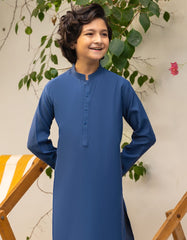 INDIGO BLUE BLENDED KURTA TROUSER | JCKP-A-39273