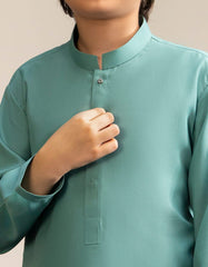 GREEN BLENDED KURTA TROUSER | JCKP-A-39275