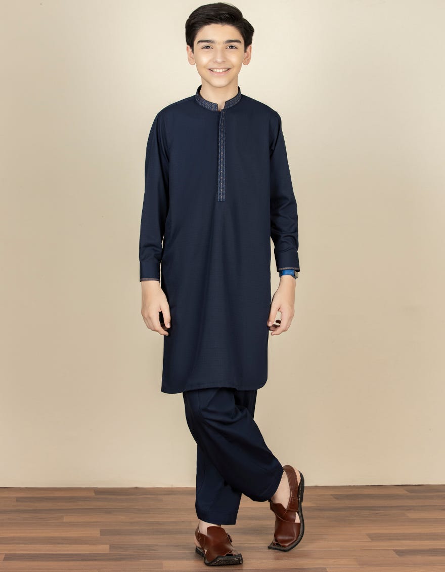 BLUE BLENDED KAMEEZ SHALWAR | JCKS-S-39277