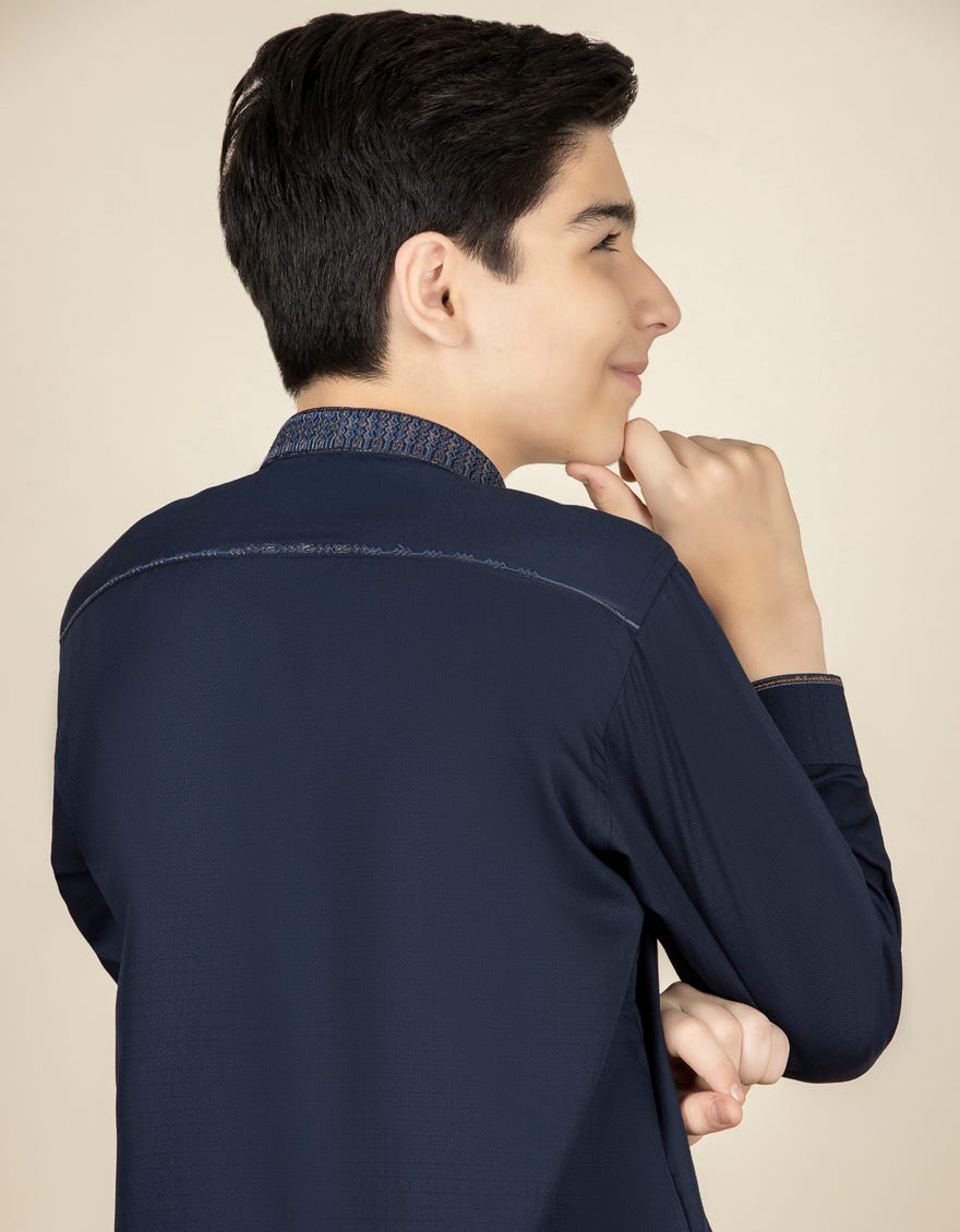 BLUE BLENDED KAMEEZ SHALWAR | JCKS-S-39277