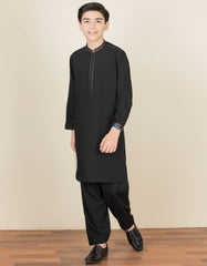 BLACK BLENDED KAMEEZ SHALWAR | JCKS-S-39290