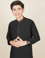BLACK BLENDED KAMEEZ SHALWAR | JCKS-S-39290
