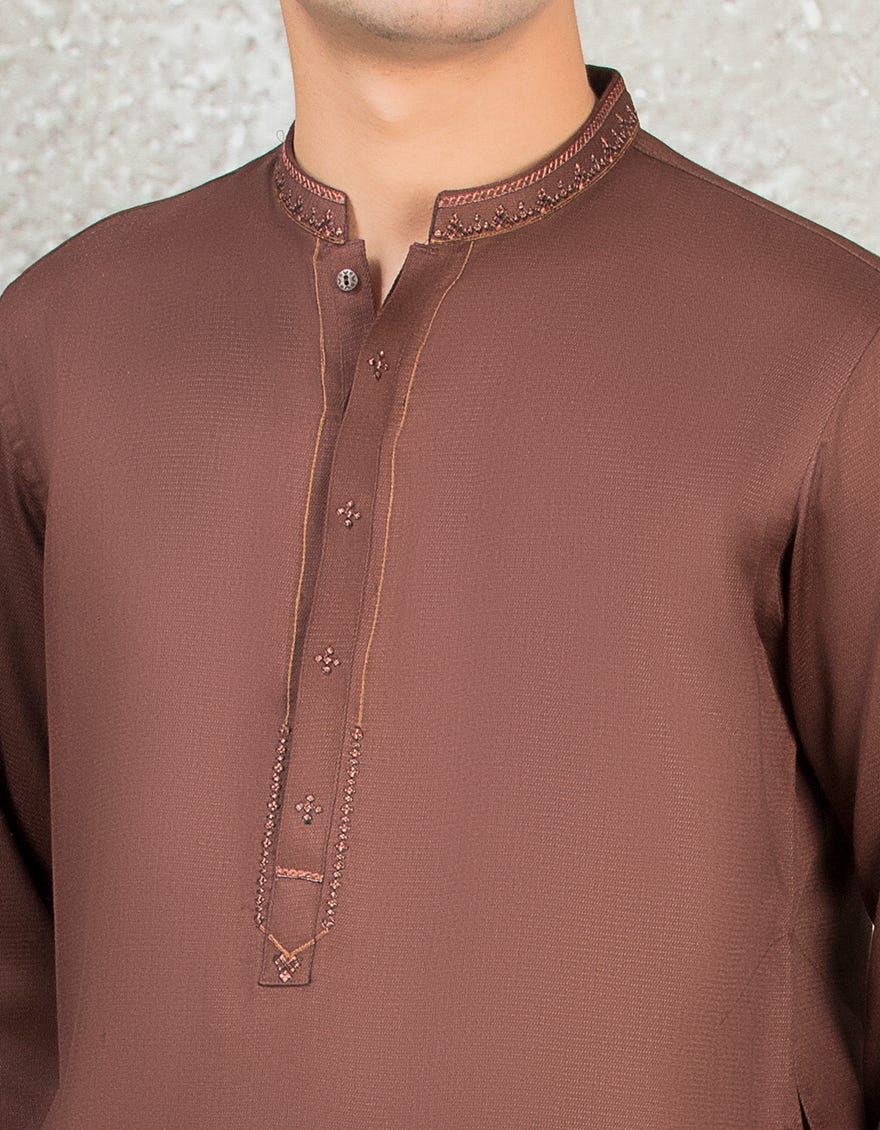 BROWN BLENDED KURTA | JTK-S-39291