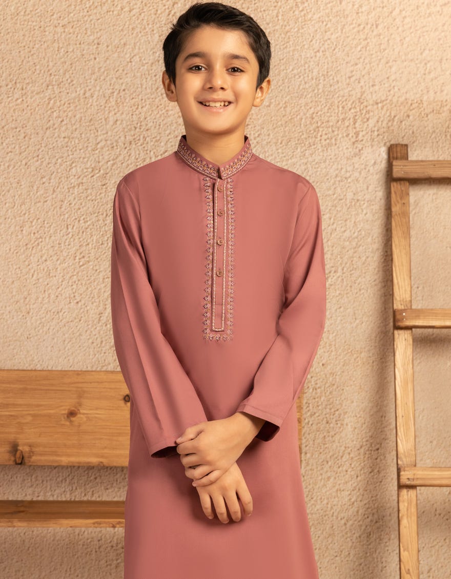 BRICK RED BLENDED KURTA