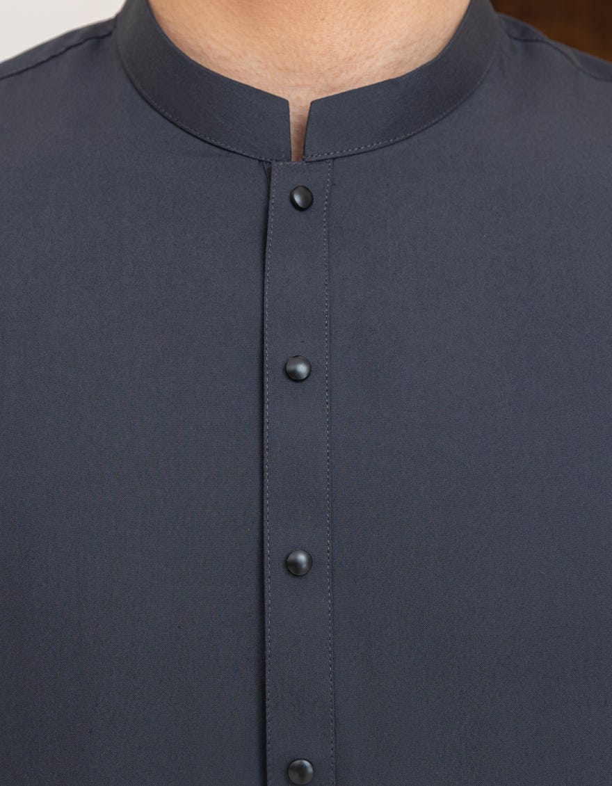 DARK GREY BLENDED KAMEEZ SHALWAR | JTKS-A-39296