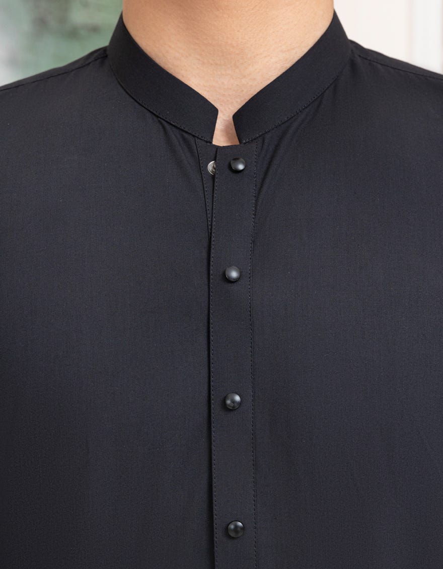 BLACK BLENDED KAMEEZ SHALWAR | JTKS-A-39297