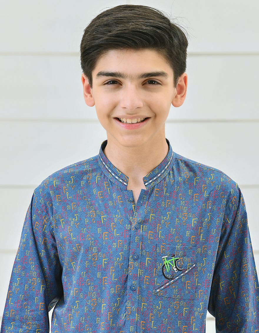 BLUE COTTON KURTA | JCK-S-39309