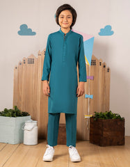 CYAN BLENDED KURTA TROUSER