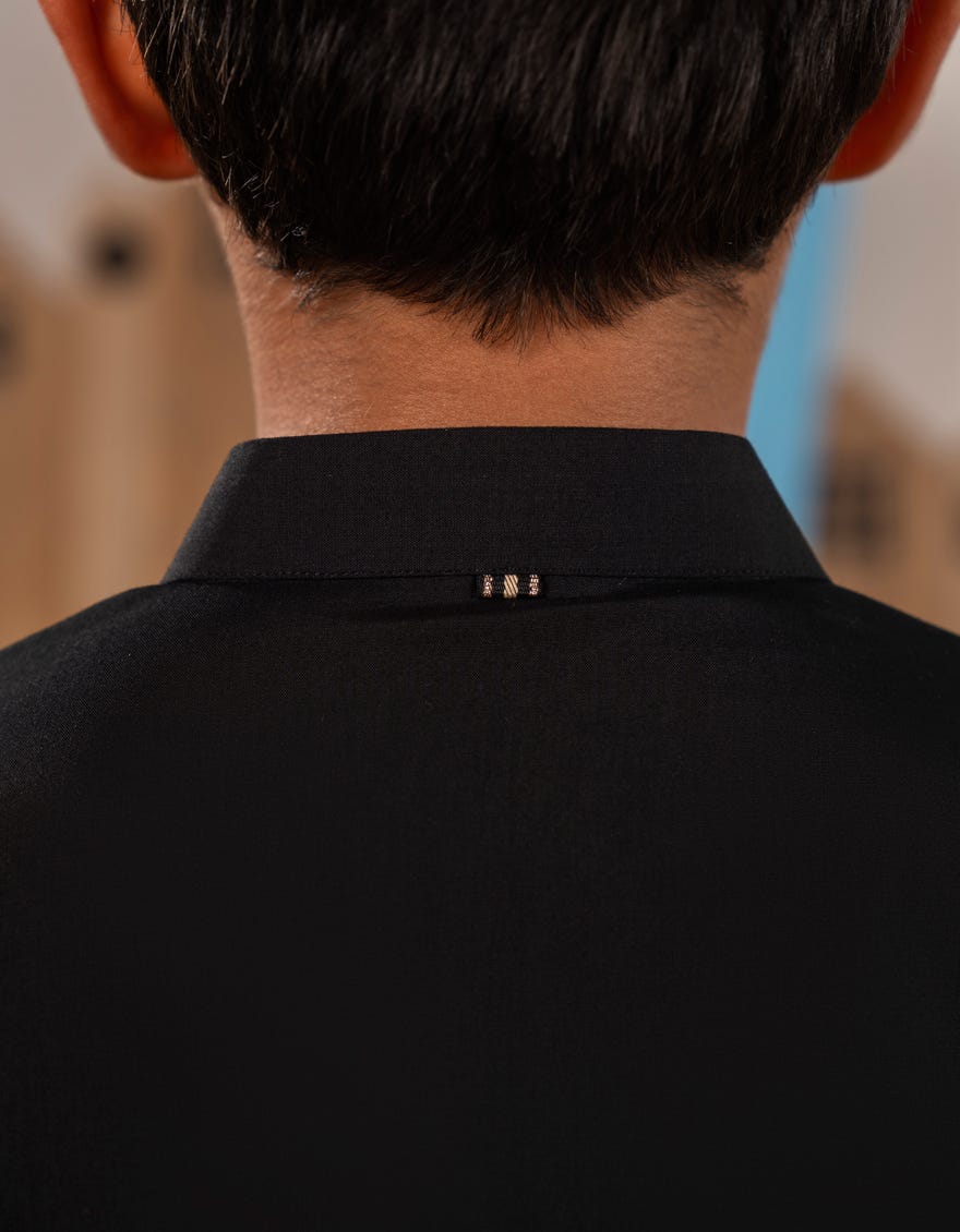 BLACK BLENDED KURTA TROUSER
