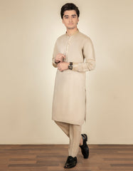 BEIGE COTTON KURTA PAJAMA | JTKP-S-39320