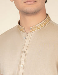 BEIGE COTTON KURTA PAJAMA | JTKP-S-39320