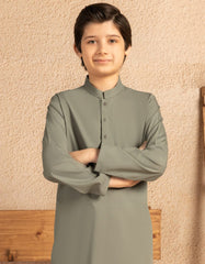 ARMY GREEN BLENDED CASUAL KAMEEZ SHALWAR