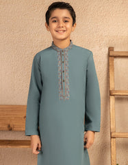 GREEN BLENDED FORMAL KURTA TROUSER