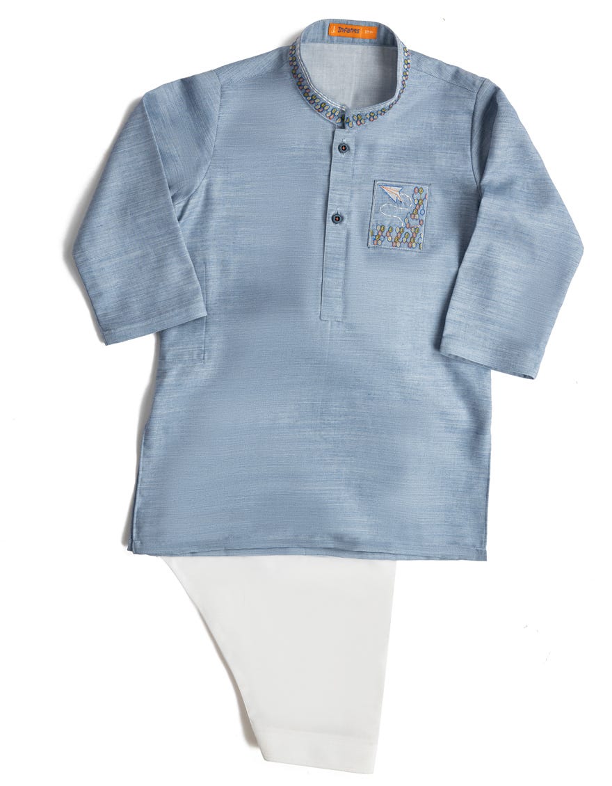 ICE BLUE BLENDED KAMEEZ SHALWAR | JJIKS-A-39326