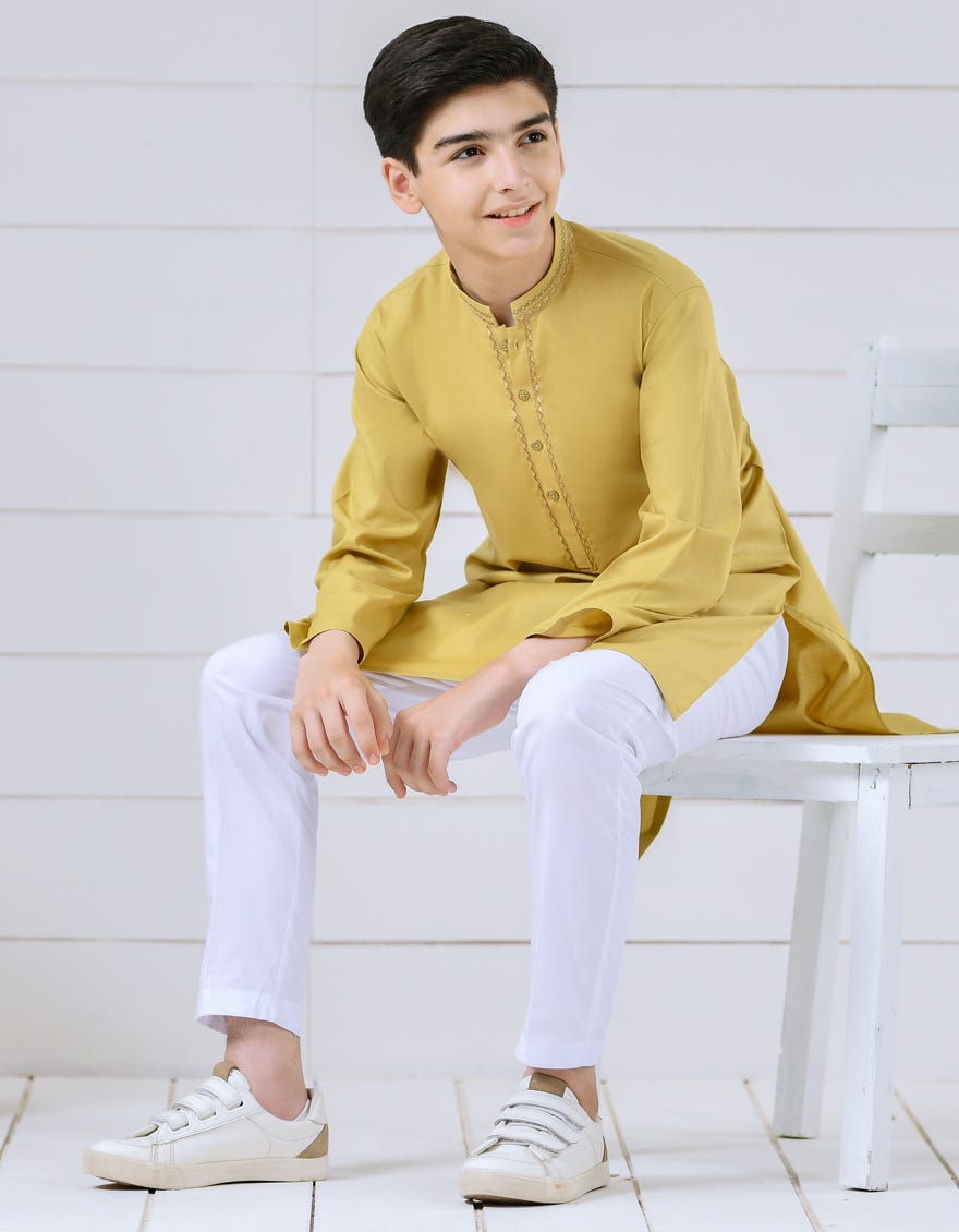 BEIGE COTTON KURTA | JCK-S-39329