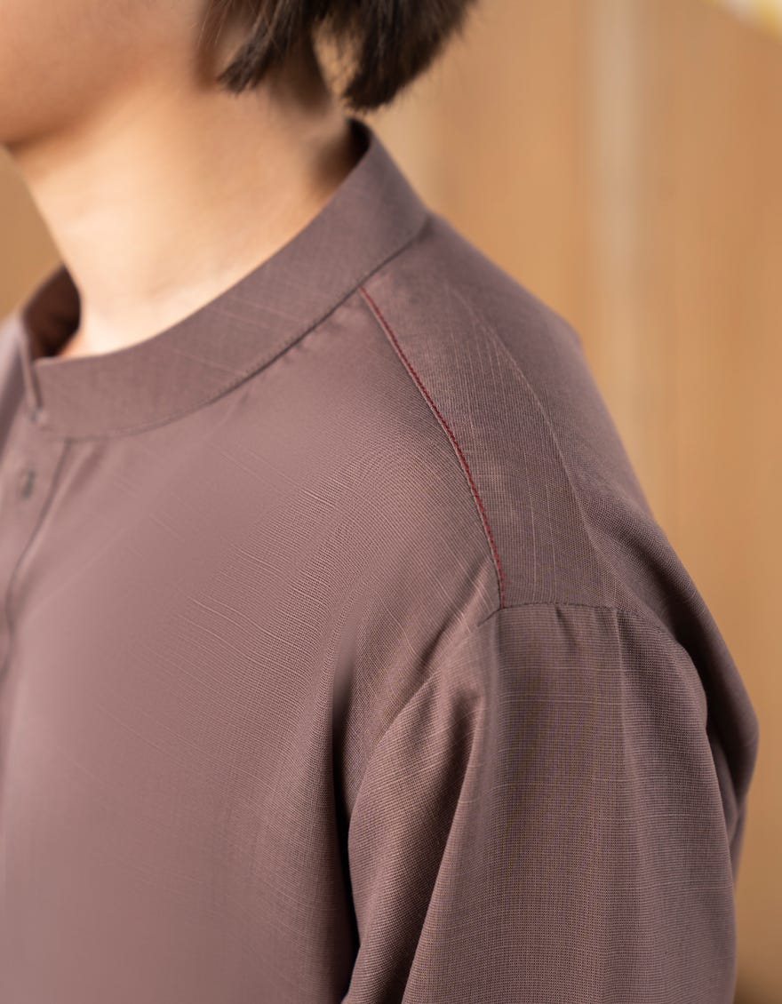 BROWN BLENDED KURTA TROUSER