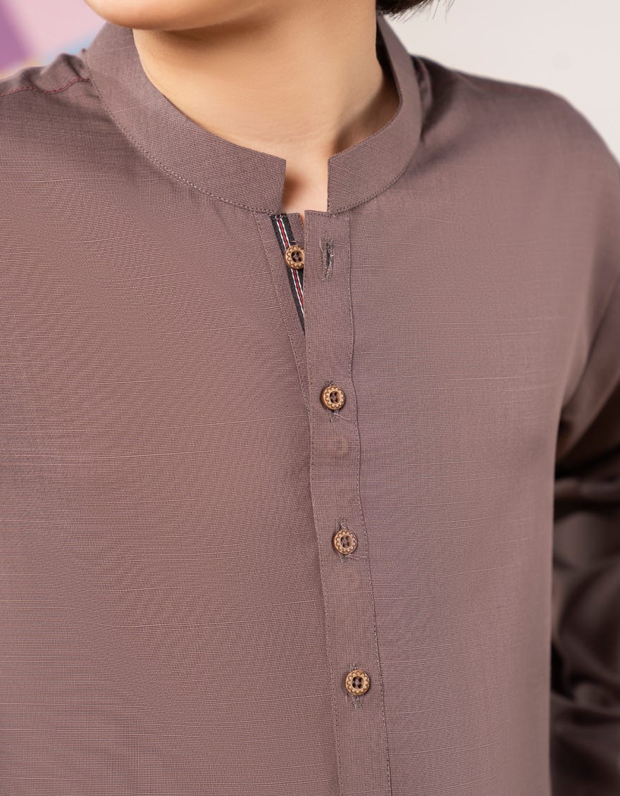 BROWN BLENDED KURTA TROUSER