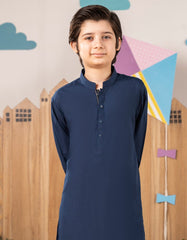 BLUE BLENDED KURTA TROUSER