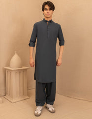 PINE GREEN BLENDED CASUAL KAMEEZ SHALWAR