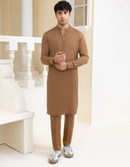 BROWN BLENDED KURTA TROUSER