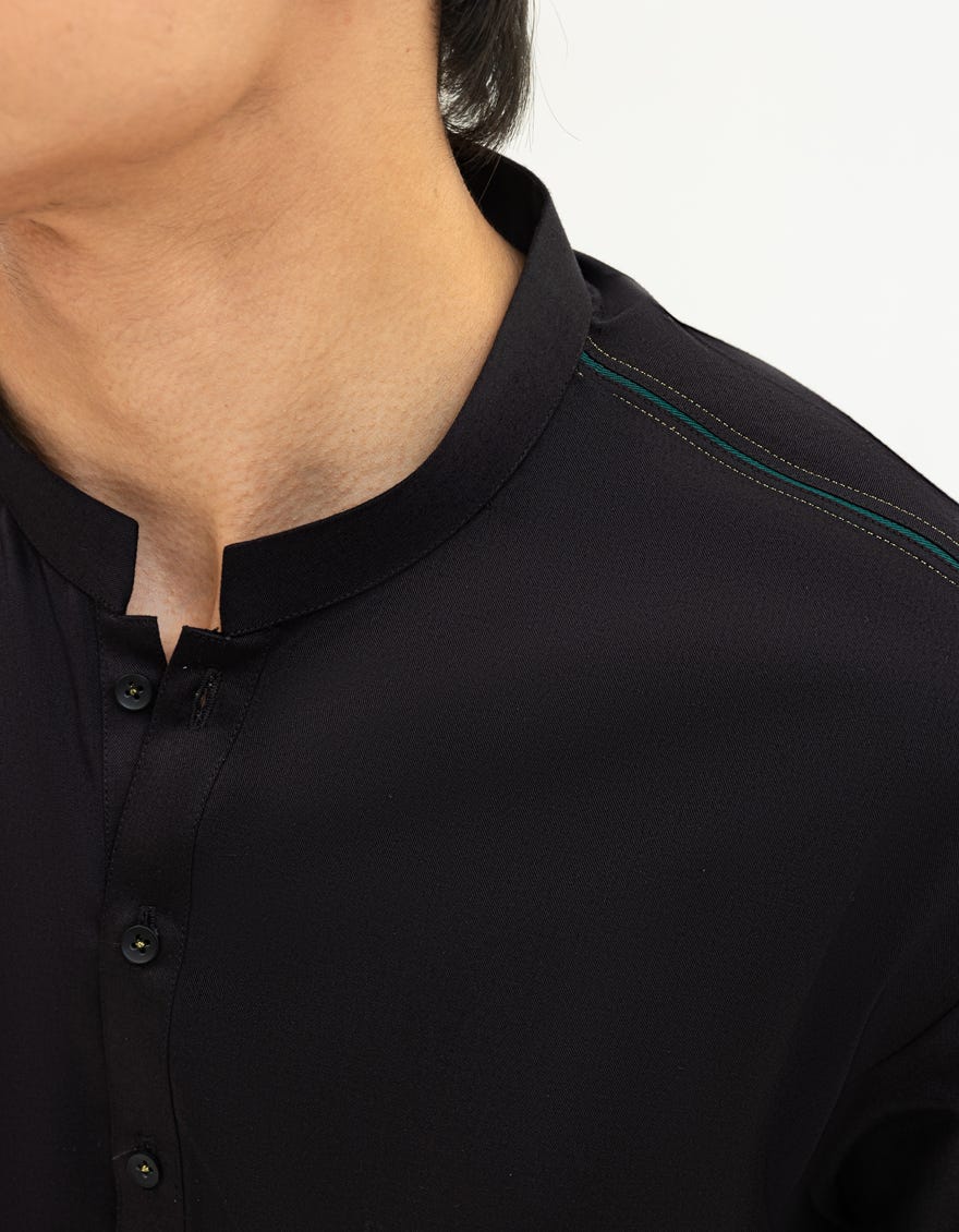 BLACK BLENDED KAMEEZ SHALWAR