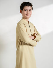 BEIGE BLENDED KURTA TROUSER