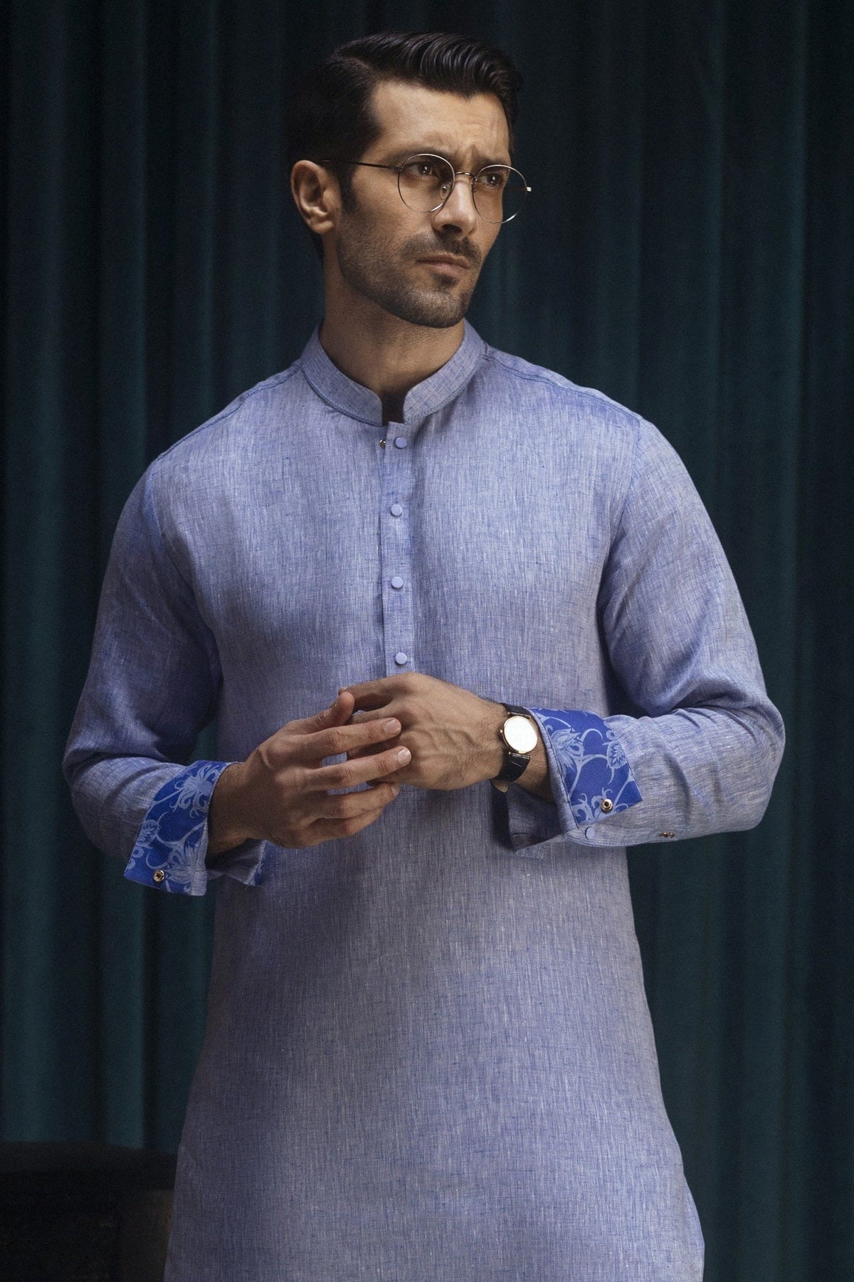 POTSDAM - BLUE LINEN KURTA TROUSER