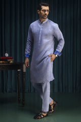 POTSDAM - BLUE LINEN KURTA TROUSER