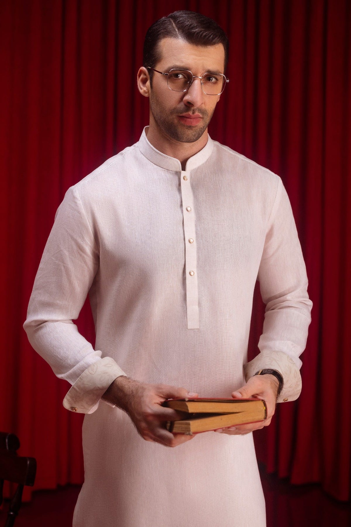 BOLIVIA - BEIGE LINEN KURTA TROUSER