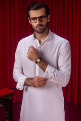 MALAWI - WHITE COTTON KURTA TROUSER