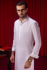 MALAWI - WHITE COTTON KURTA TROUSER