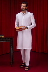 MALAWI - WHITE COTTON KURTA TROUSER