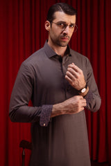 COMILLA - CHOCOLATE COTTON KAMEEZ SHALWAR