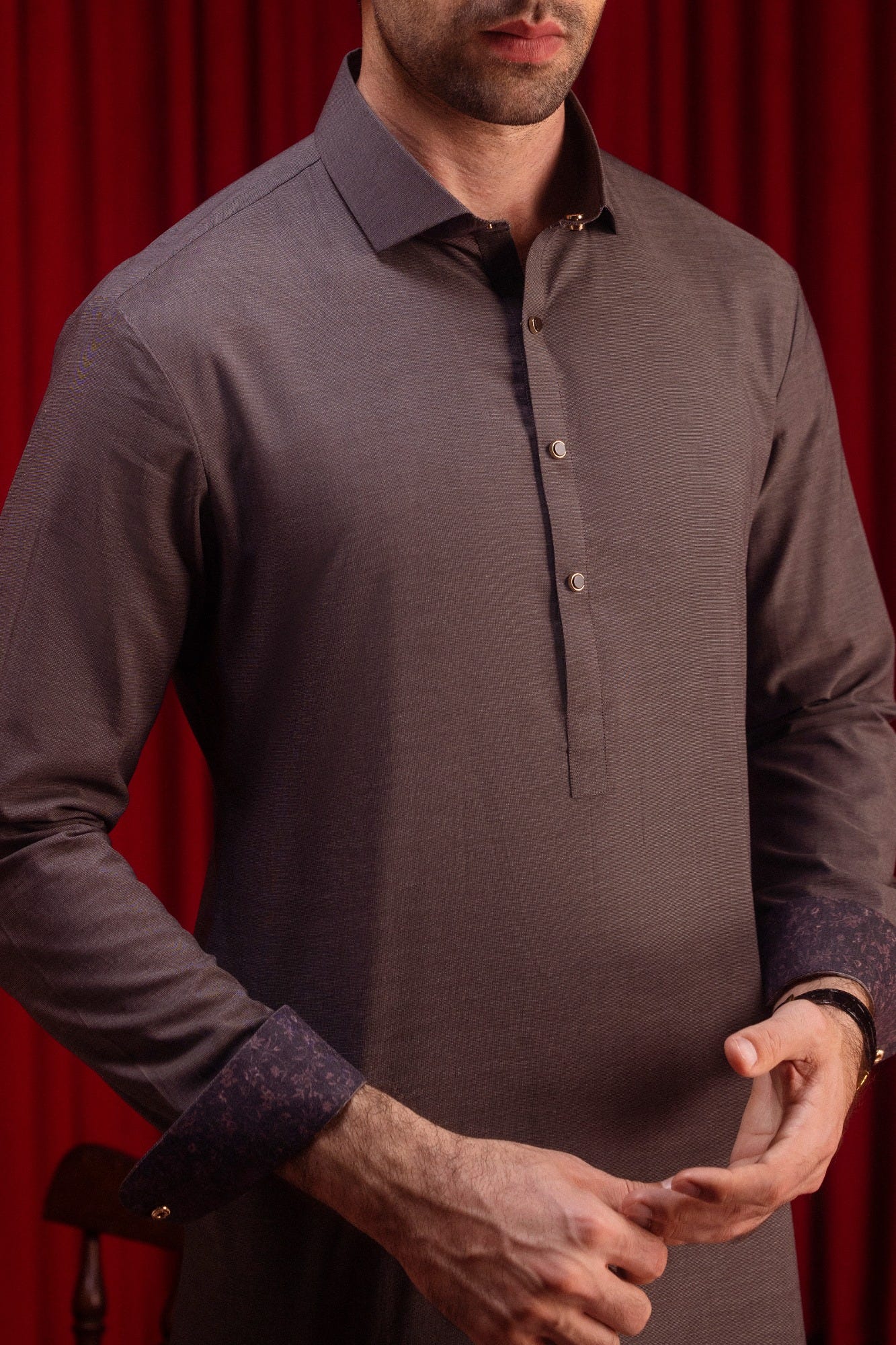 COMILLA - CHOCOLATE COTTON KAMEEZ SHALWAR