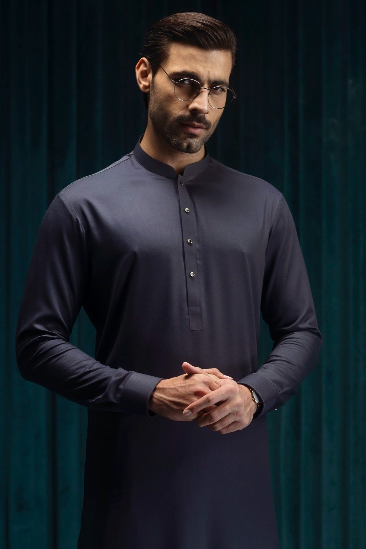 SAN RAFAEL - NAVY BLENDED EXCLUSIVE KAMEEZ SHALWAR