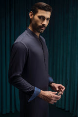 SAN RAFAEL - NAVY BLENDED EXCLUSIVE KAMEEZ SHALWAR