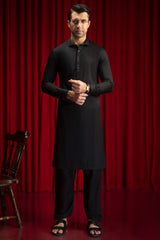 SAN CARLOS - BLACK COTTON EXCLUSIVE KAMEEZ SHALWAR