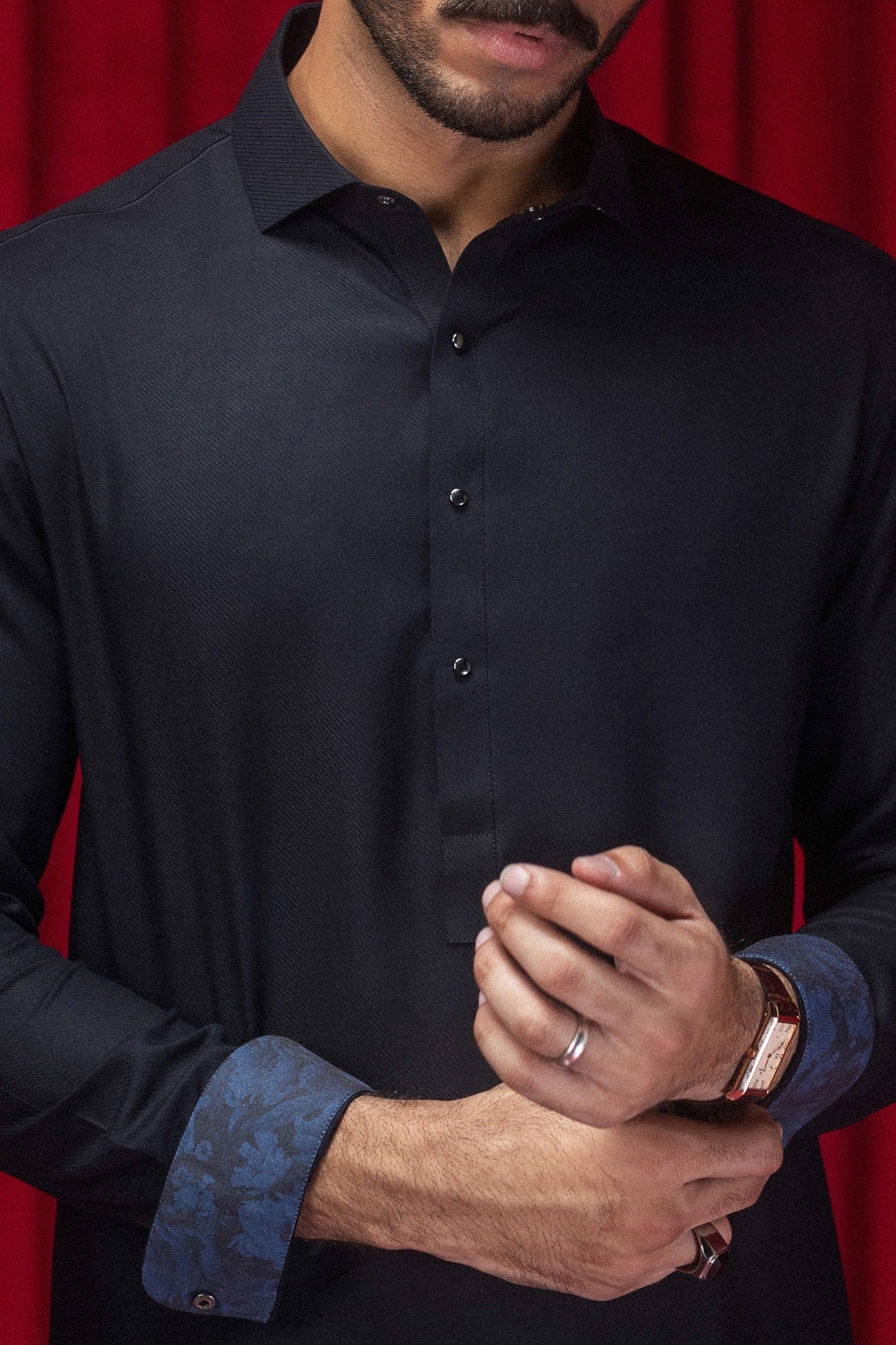HEREFORD - NAVY BLENDED KAMEEZ SHALWAR