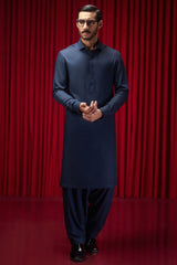 ELPASO - NAVY BLENDED KAMEEZ SHALWAR