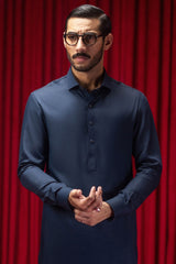 ELPASO - NAVY BLENDED KAMEEZ SHALWAR