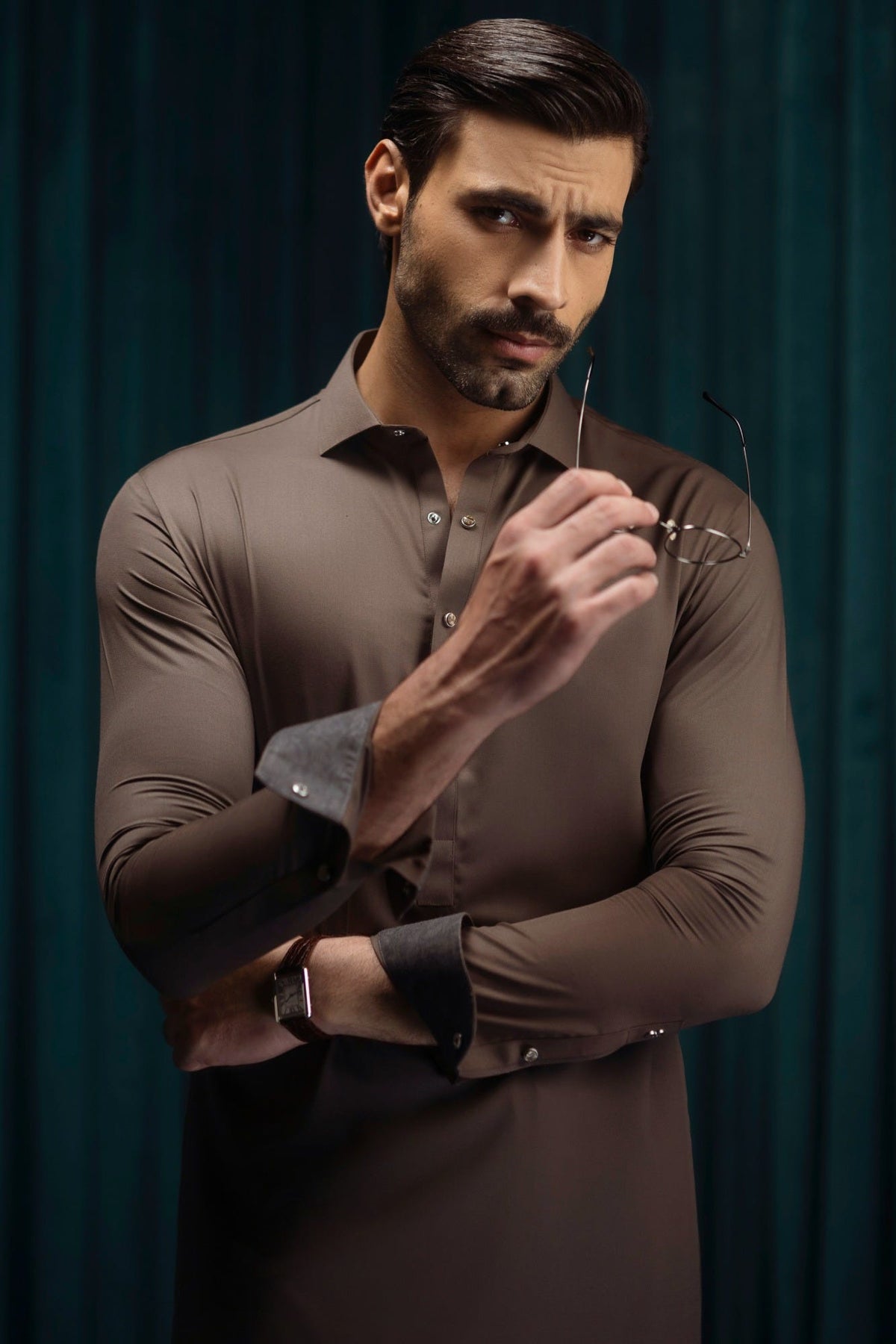 COLUMBUS - BROWN BLENDED KAMEEZ SHALWAR
