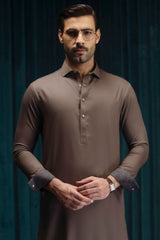 COLUMBUS - BROWN BLENDED KAMEEZ SHALWAR