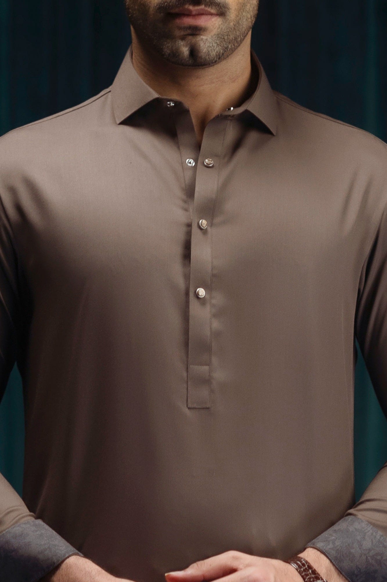 COLUMBUS - BROWN BLENDED KAMEEZ SHALWAR
