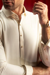 ATLANTA - CREAM BLENDED KAMEEZ SHALWAR
