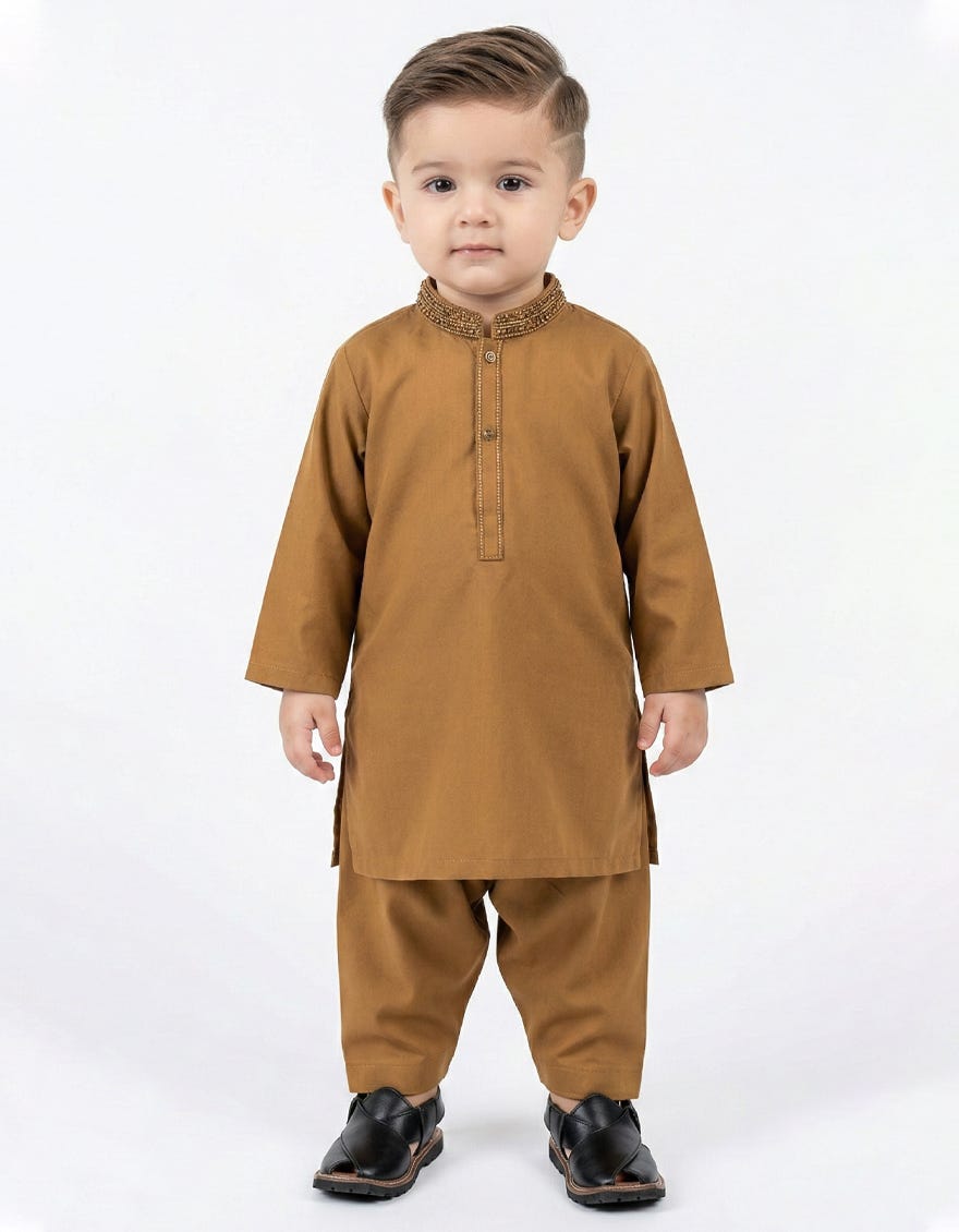 YELLOW SEMI-FORMAL KAMEEZ SHALWAR
