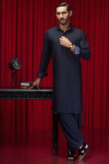 ANTI POLO - NAVY BLENDED KAMEEZ SHALWAR