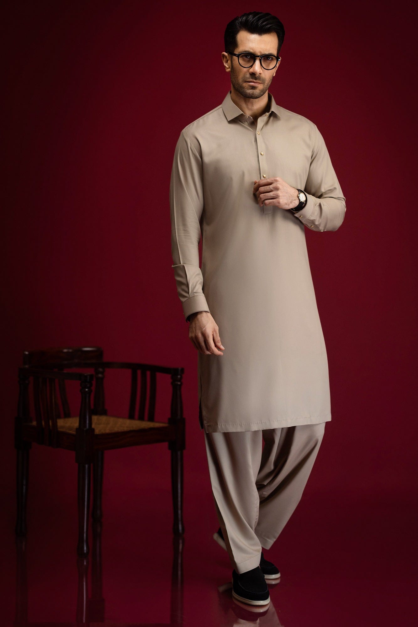 ANTI POLO - SAND BLENDED KAMEEZ SHALWAR